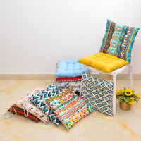 HKM-482323 Cotton and Linen Geometric Design Cushion - Square 44x44CM and Round 40CM