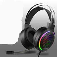 HKM-482323 RGB Gaming Headset with 50mm Driver, Memory Foam Ear Cushions, and 7.1 USB Interface