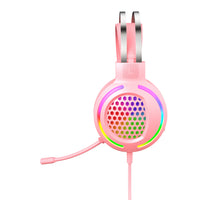 HKM-482323 RGB Gaming Headset with 50mm Driver, Memory Foam Ear Cushions, and 7.1 USB Interface