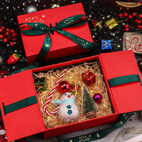 HKM-482387 Large Minimalist Double-Door Bow Gift Box for Christmas