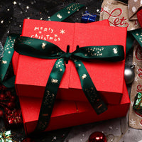 HKM-482387 Large Minimalist Double-Door Bow Gift Box for Christmas