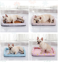 HKM-482451 Cooling Summer Pet Ice Mat for Dogs and Cats – Breathable Cloth Square Bed in Multiple Colors