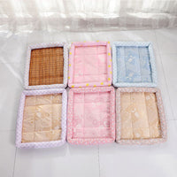 HKM-482451 Cooling Summer Pet Ice Mat for Dogs and Cats – Breathable Cloth Square Bed in Multiple Colors