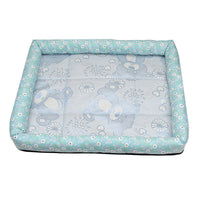 HKM-482451 Cooling Summer Pet Ice Mat for Dogs and Cats – Breathable Cloth Square Bed in Multiple Colors