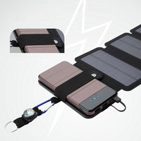 HKM-482451 Portable Solar Power Bank with Waterproof Direct Charging Capability, Foldable Bag Design