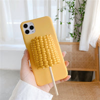 HKM-482515 Corn on the Cob and Egg Tart Design TPU Mobile Phone Case for iPhone 12/12 Pro, iPhone 11, iPhone X/XS, and More