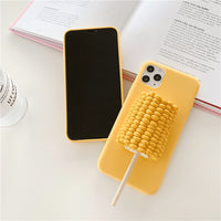 HKM-482515 Corn on the Cob and Egg Tart Design TPU Mobile Phone Case for iPhone 12/12 Pro, iPhone 11, iPhone X/XS, and More