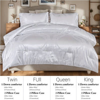 HKM-482579 Luxury Satin Microfiber King Bedding Set with Duvet Cover and Pillow Shams