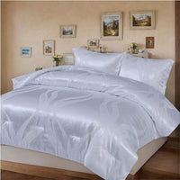 HKM-482579 Luxury Satin Microfiber King Bedding Set with Duvet Cover and Pillow Shams