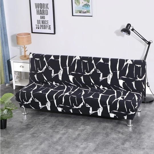 HKM-482643 Modern Stripe Sofa Bed Slipcover - S & L Sizes, Polyester Blend