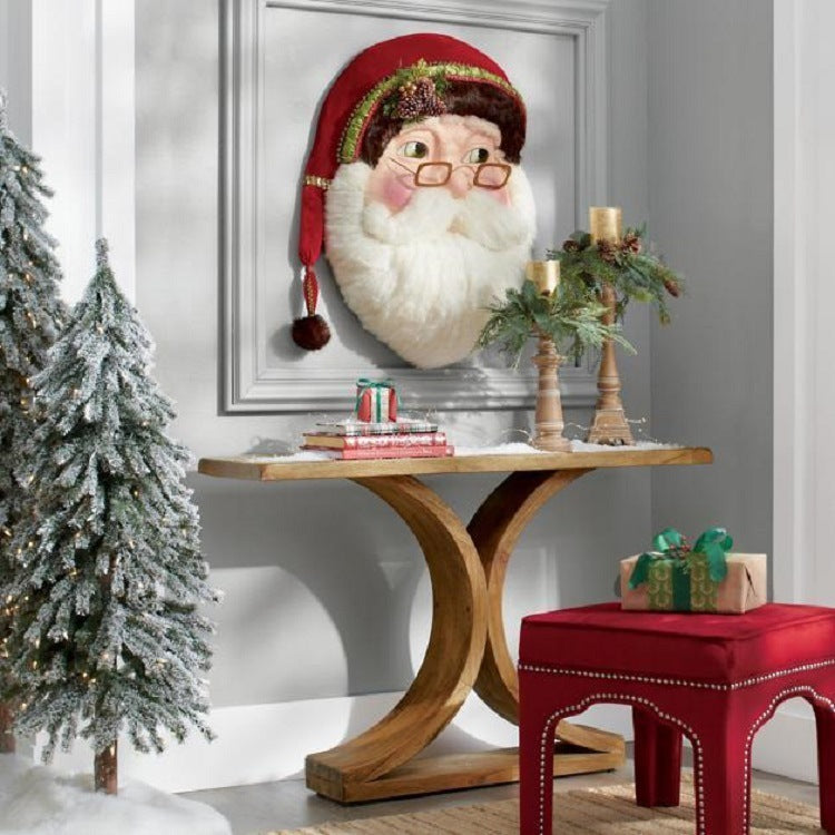 HKM-482707 Wooden Santa Claus House Number Wall Decoration – 30x40 cm, 305g