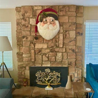 HKM-482707 Wooden Santa Claus House Number Wall Decoration – 30x40 cm, 305g