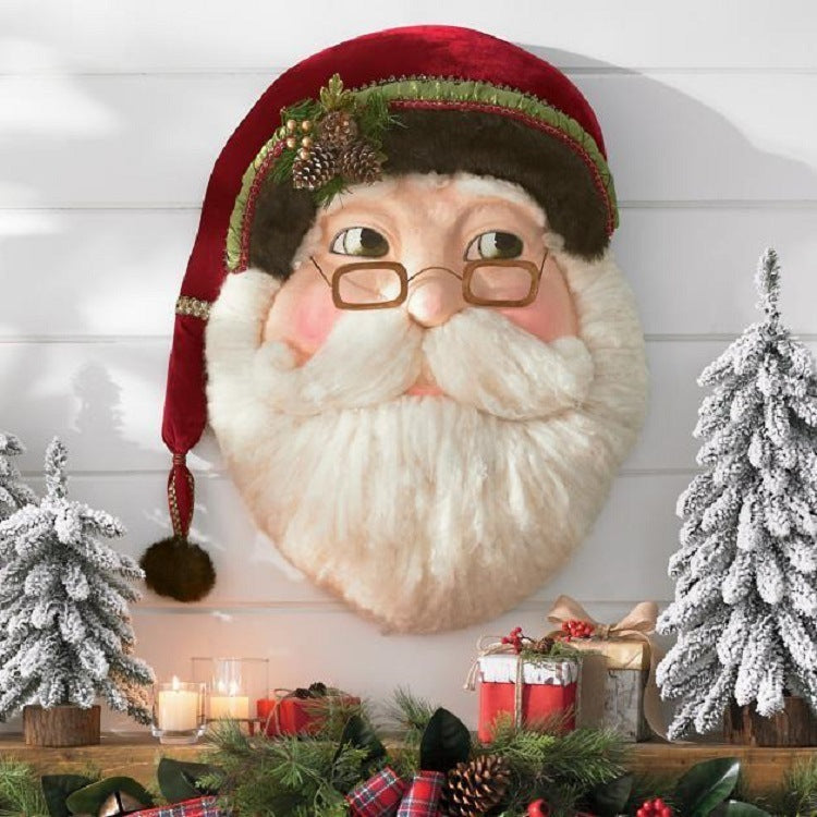 HKM-482707 Wooden Santa Claus House Number Wall Decoration – 30x40 cm, 305g