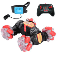 HKM-482835 Remote Control Mini Twister Toy with Gesture Sensor and LED Lights - Stunt Drift Racing Car for Kids and Adults