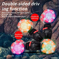 HKM-482835 Remote Control Mini Twister Toy with Gesture Sensor and LED Lights - Stunt Drift Racing Car for Kids and Adults
