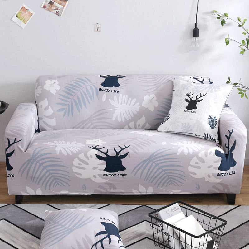 HKM-482963 Multifunctional Stretch Knit Sofa Cover with Pillowcases - Multiple Sizes Available