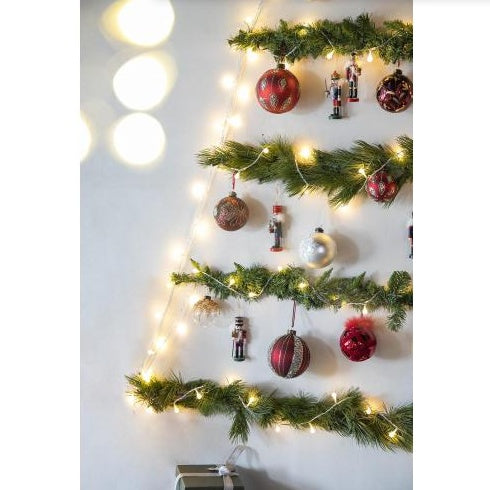 HKM-483027 Glass Christmas Ball Ornaments - Set of 6 Decorative Hanging Ornaments for Holiday Tree Decor, 3.9 inches each