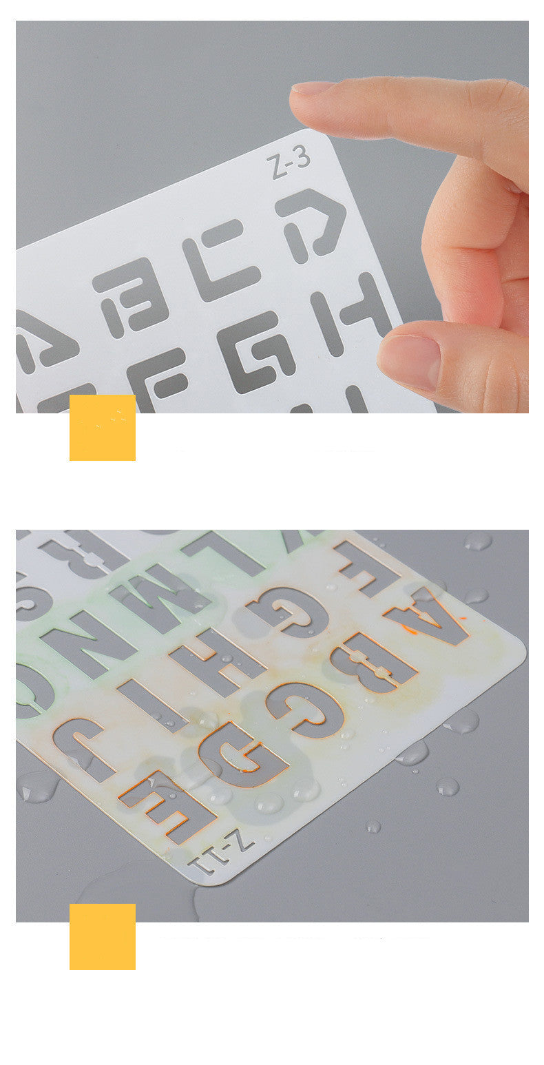 HKM-483219 A6 Hollow Letter Painting Template for Creative Graffiti Art
