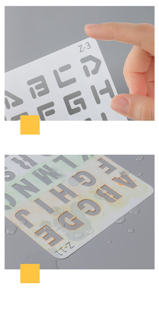 HKM-483219 A6 Hollow Letter Painting Template for Creative Graffiti Art