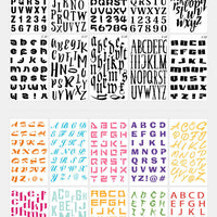 HKM-483219 A6 Hollow Letter Painting Template for Creative Graffiti Art