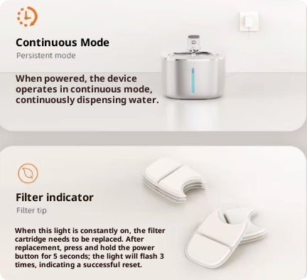 HKM-483283 Intelligent Stainless Steel Large-Capacity Pet Water Fountain