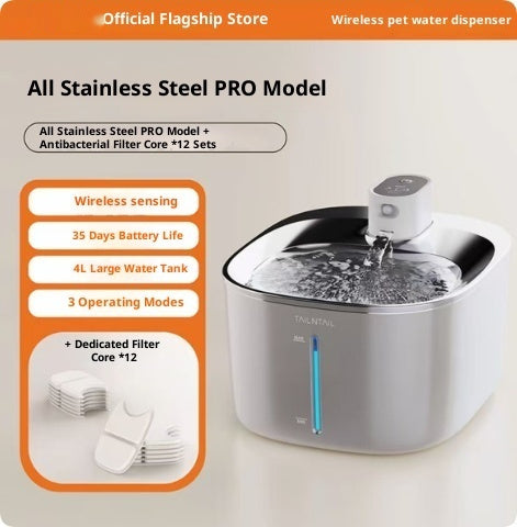 HKM-483283 Intelligent Stainless Steel Large-Capacity Pet Water Fountain