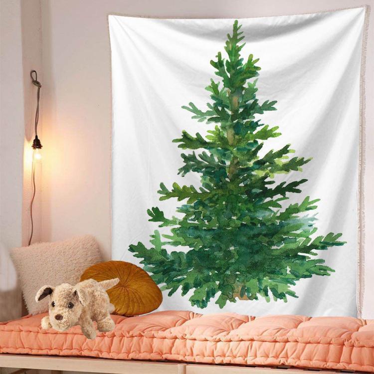 HKM-483475 Christmas Tree Tapestry Tablecloth for Kindergarten - Cartoon Anime Design, Flannel Material, Hand Washable