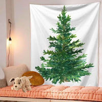 HKM-483475 Christmas Tree Tapestry Tablecloth for Kindergarten - Cartoon Anime Design, Flannel Material, Hand Washable