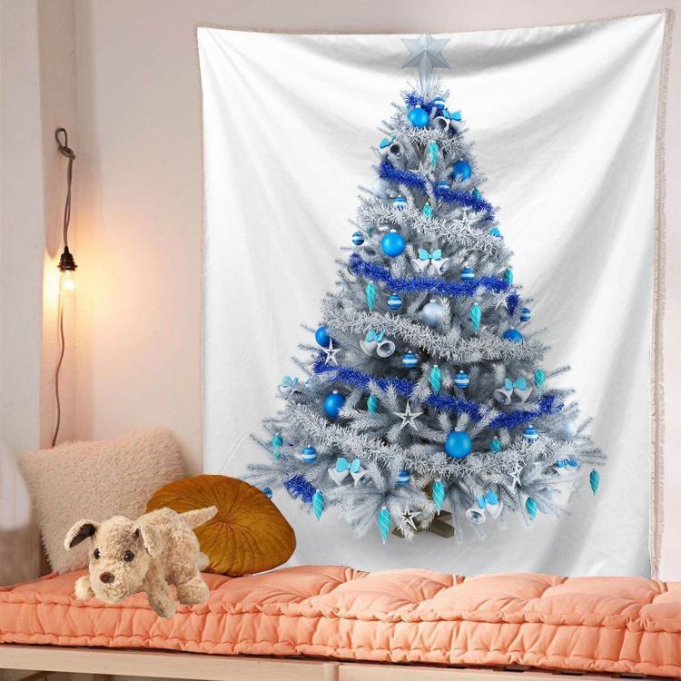 HKM-483475 Christmas Tree Tapestry Tablecloth for Kindergarten - Cartoon Anime Design, Flannel Material, Hand Washable