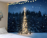 HKM-483475 Christmas Tree Tapestry Tablecloth for Kindergarten - Cartoon Anime Design, Flannel Material, Hand Washable