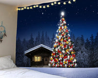 HKM-483475 Christmas Tree Tapestry Tablecloth for Kindergarten - Cartoon Anime Design, Flannel Material, Hand Washable