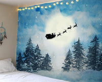 HKM-483475 Christmas Tree Tapestry Tablecloth for Kindergarten - Cartoon Anime Design, Flannel Material, Hand Washable