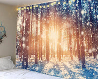 HKM-483475 Christmas Tree Tapestry Tablecloth for Kindergarten - Cartoon Anime Design, Flannel Material, Hand Washable