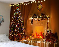 HKM-483475 Christmas Tree Tapestry Tablecloth for Kindergarten - Cartoon Anime Design, Flannel Material, Hand Washable