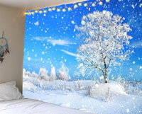 HKM-483475 Christmas Tree Tapestry Tablecloth for Kindergarten - Cartoon Anime Design, Flannel Material, Hand Washable