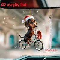 HKM-483539 Personalized Acrylic Cartoon Dog Hanging Ornament for Car Interior