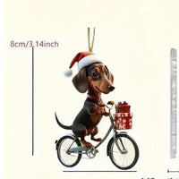 HKM-483539 Personalized Acrylic Cartoon Dog Hanging Ornament for Car Interior