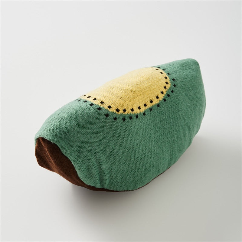 HKM-483539 Watermelon Avocado Cartoon Knitted Doll Pillow Cushion 20x40CM