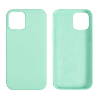 HKM-483667 Full Liquid Silicone Phone Case for iPhone 12 Series - Mint Green, Cherry Pink, Pine Needle Green, Rose Red, Core Black