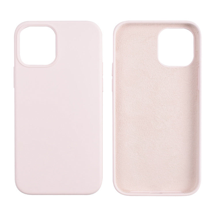 HKM-483667 Full Liquid Silicone Phone Case for iPhone 12 Series - Mint Green, Cherry Pink, Pine Needle Green, Rose Red, Core Black