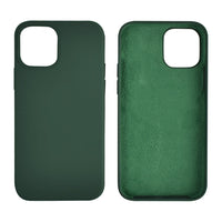HKM-483667 Full Liquid Silicone Phone Case for iPhone 12 Series - Mint Green, Cherry Pink, Pine Needle Green, Rose Red, Core Black