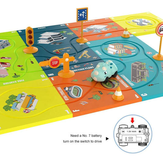 HKM-483667 Magnetic Electric Jigsaw Track Maze Toy - DIY Assemble Puzzle for Kids 2-13 Years