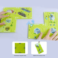 HKM-483667 Magnetic Electric Jigsaw Track Maze Toy - DIY Assemble Puzzle for Kids 2-13 Years
