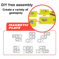 HKM-483667 Magnetic Electric Jigsaw Track Maze Toy - DIY Assemble Puzzle for Kids 2-13 Years