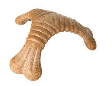 HKM-483859 Durable Chew Toys for Dogs - Wooden Nylon Chicken Leg, Z-Shaped, Double Bone, Triangle & Toothbrush Designs