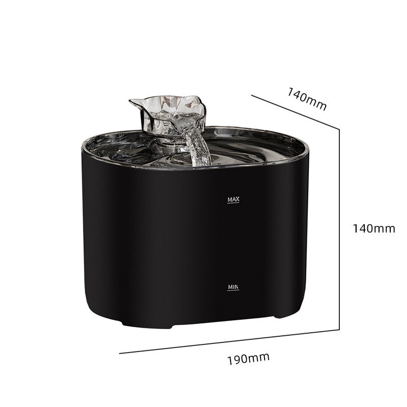 HKM-483923 Automatic Pet Water Dispenser with Circulation - Black & White Options Available