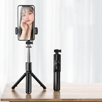 HKM-483923 Bluetooth Selfie Stick with Remote Control - Aluminum Alloy & Plastic Construction, Model S03