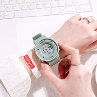 HKM-483923 Men's Digital Sports Watch with Alarm, Luminous Display, and Waterproof Features - Lightning Blue Color