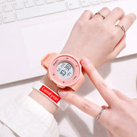 HKM-483923 Men's Digital Sports Watch with Alarm, Luminous Display, and Waterproof Features - Lightning Blue Color