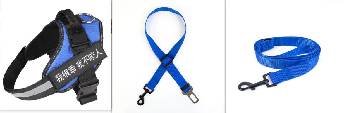 HKM-483923 Sturdy Adjustable Nylon Dog Leash with Reflective Design and Durable Stainless Steel Connection